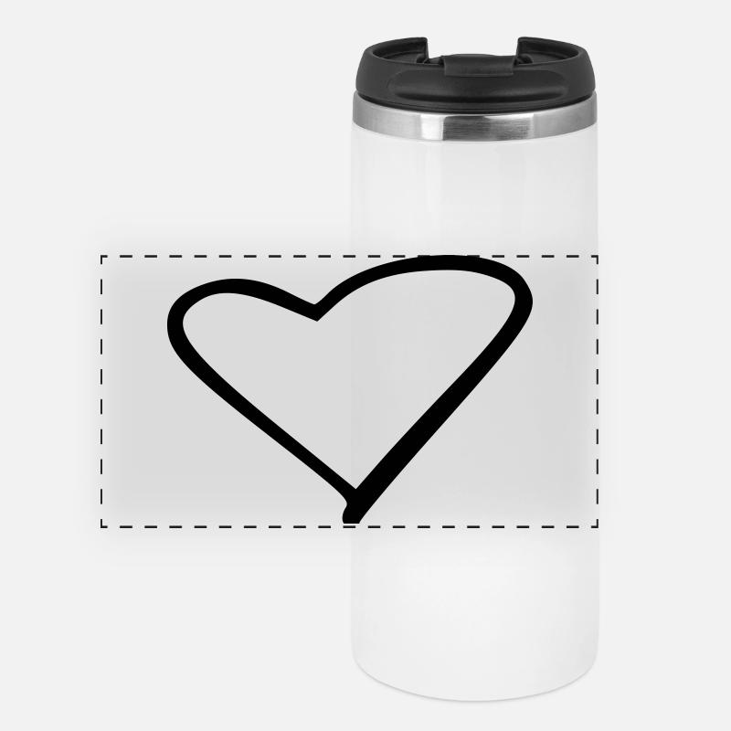 Heart - Panoramic Thermal Cup - white