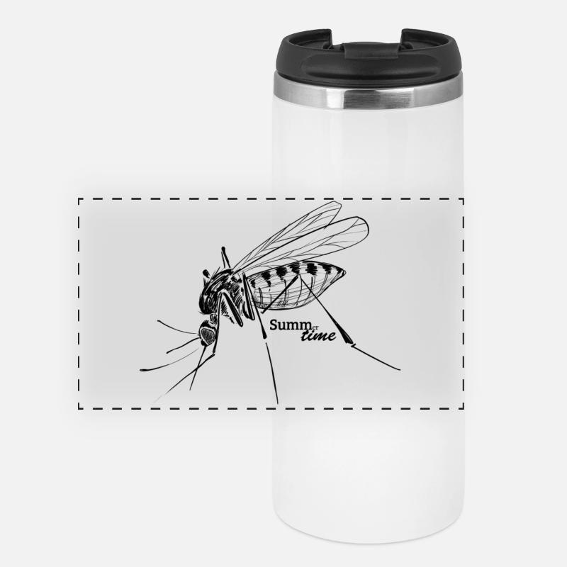 Amour d’été : Buzz-er-time - Mosquito Time - Mug isotherme panoramique - blanc