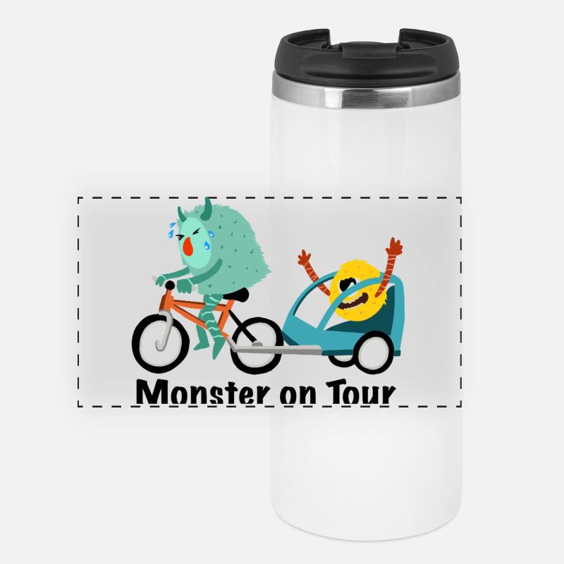 Monster on Tour - Panorama Thermobecher - Weiß
