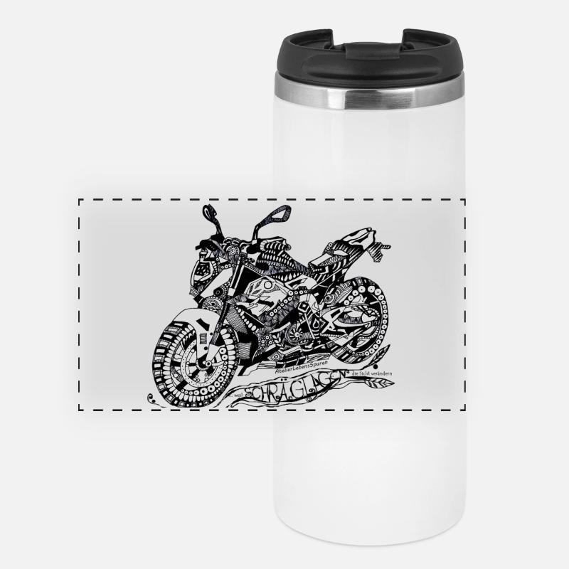 Biker saying - Panoramic Thermal Cup - white