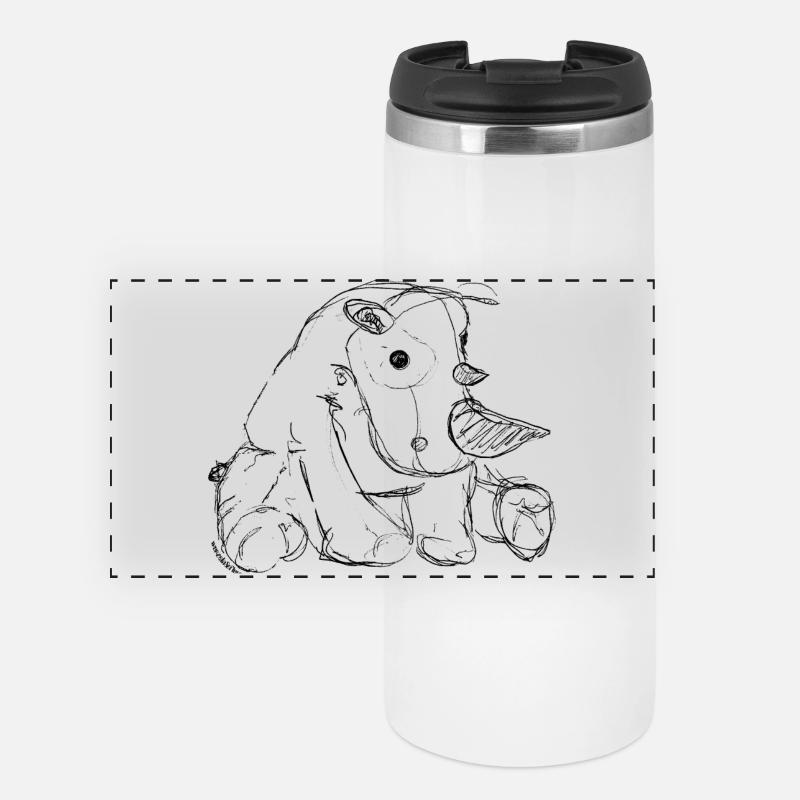 Rhinoceros - Panoramic Thermal Cup - white