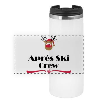Après-ski - Mug isotherme panoramique - blanc - Devant