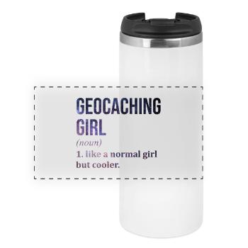 Geocaching - Panoramic Thermal Cup - white - Front