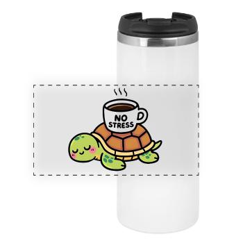 Turtle Zen Café No Stress - Panoramic Thermal Cup - white - Front