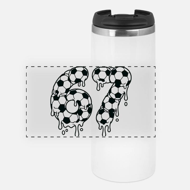 Dripping Soccer 67 Graffiti Six Seven - Panoramic Thermal Cup - white