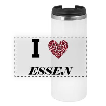 I love Essen - Panorama Thermobecher - Weiß - Vorne