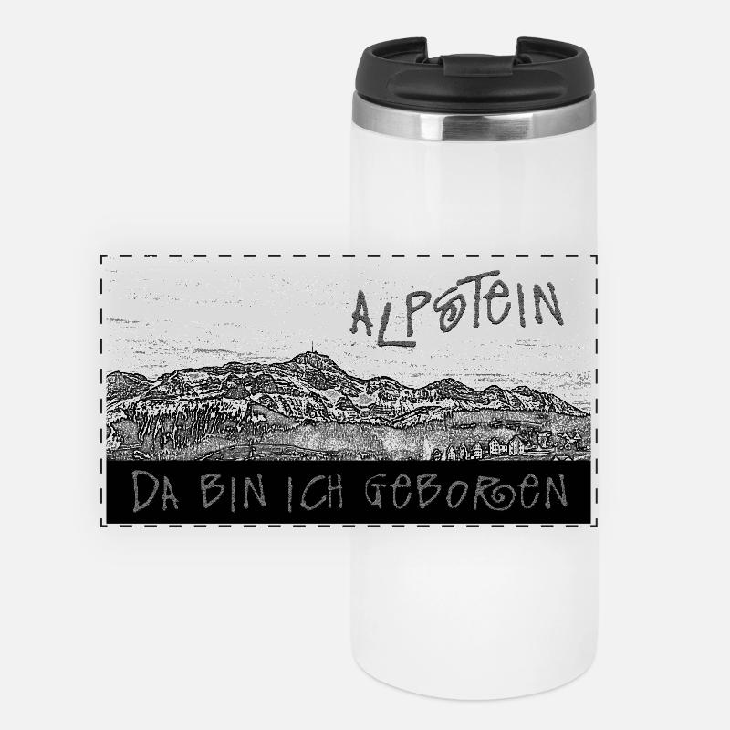 ALPSTEIN - Da bin ich geboren - Schweiz - Panorama Thermobecher - Weiß
