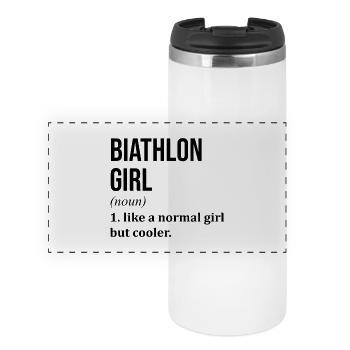 biathlon - Mug isotherme panoramique - blanc - Devant