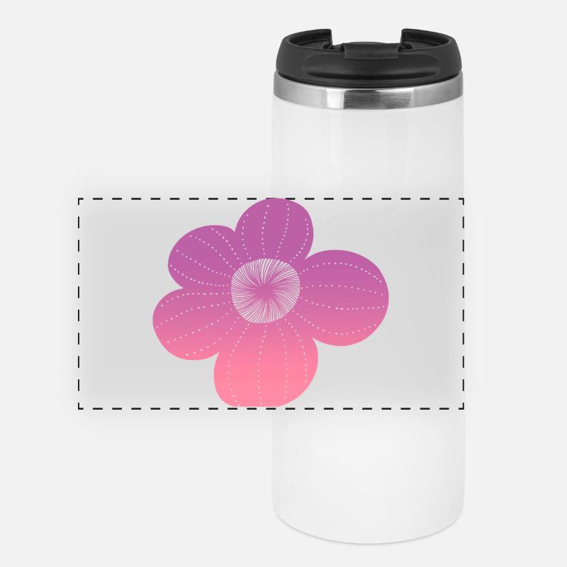 Boho flower - Panorama Thermobecher - Weiß