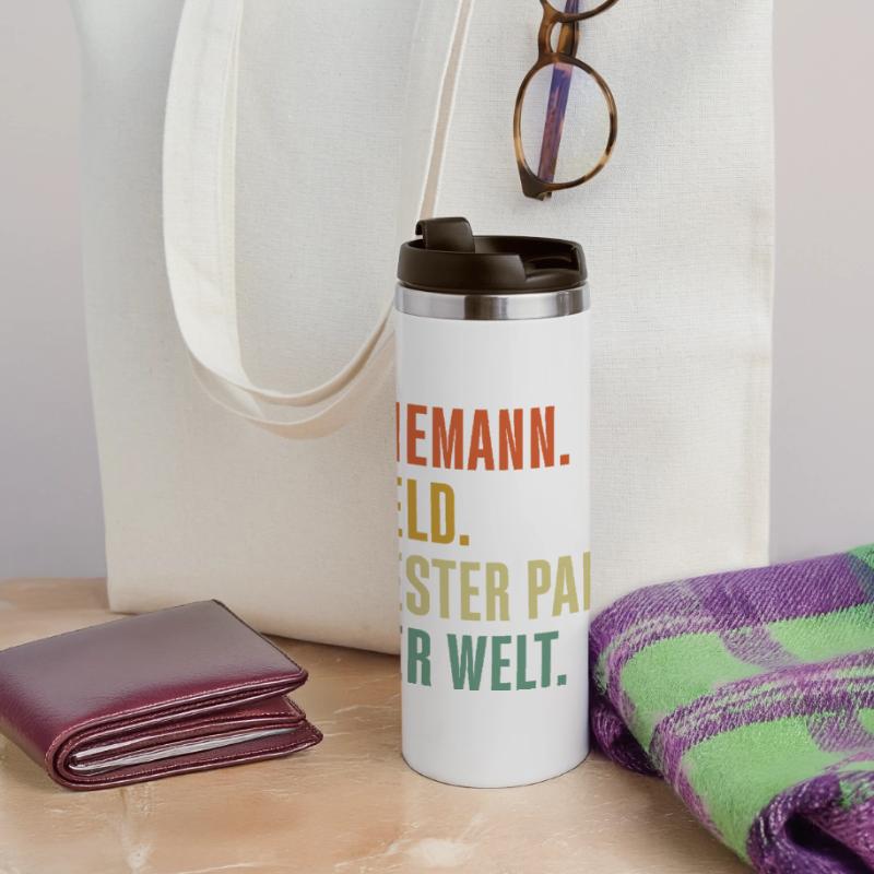 Vatertag Geschenkidee Bester Papa der Welt Ehemann Panorama Thermobecher