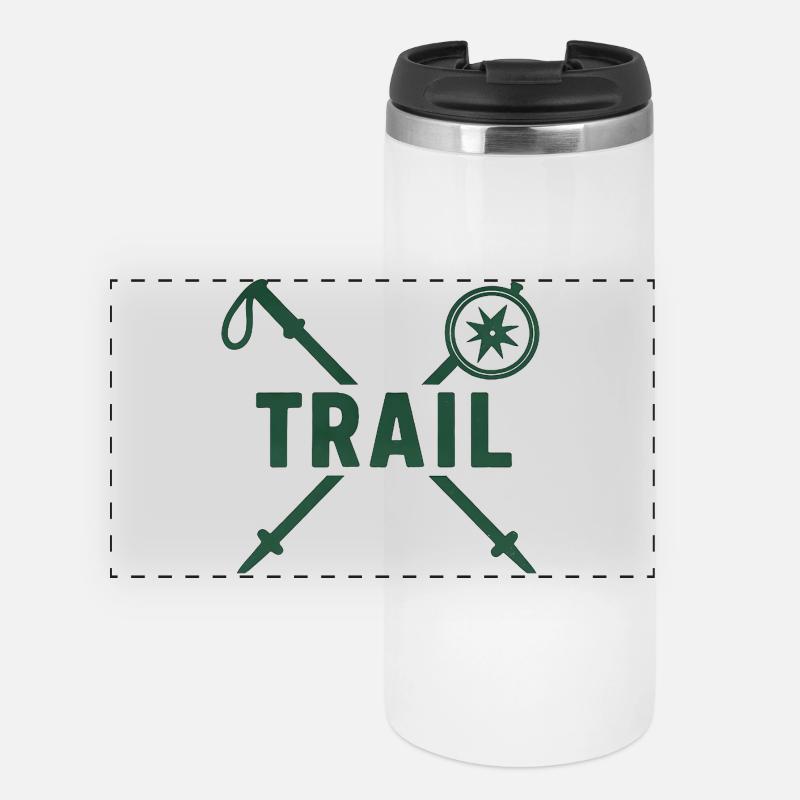 Trail Adventure Compass and Blades - Panoramic Thermal Cup - white