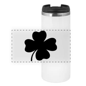 Trèfle à quatre feuilles - Mug isotherme panoramique - blanc - Devant