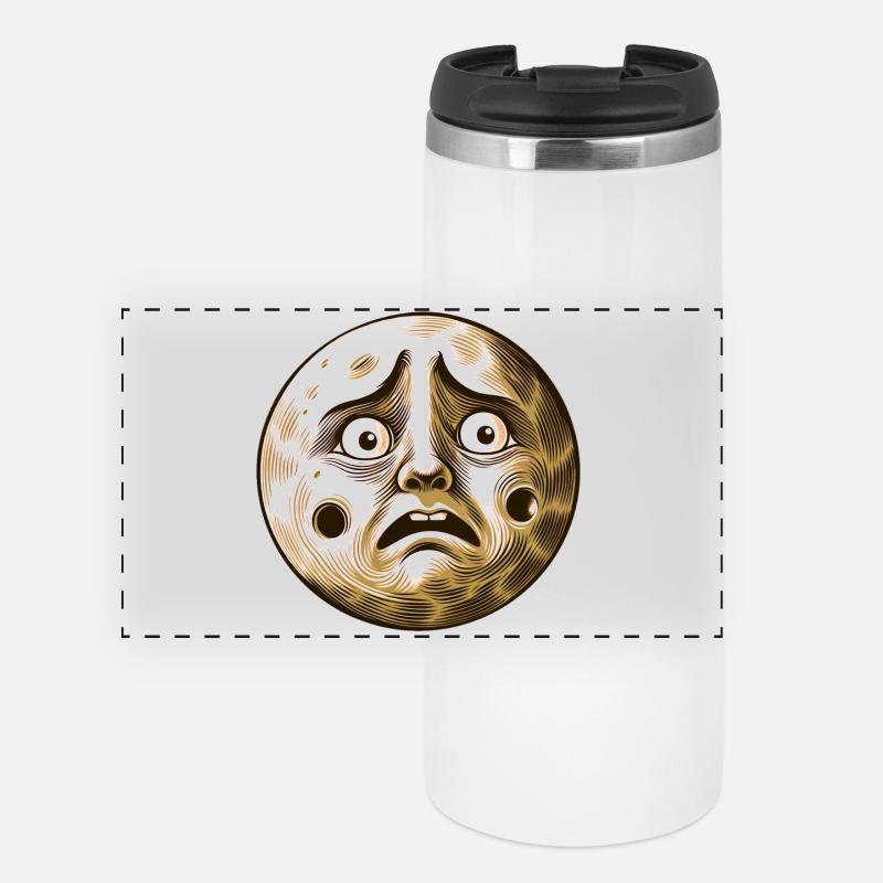 Skittish Moon - Panoramic Thermal Cup - white