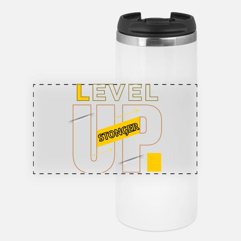 Level Up-Grafikleistung - Panorama Thermobecher - Weiß