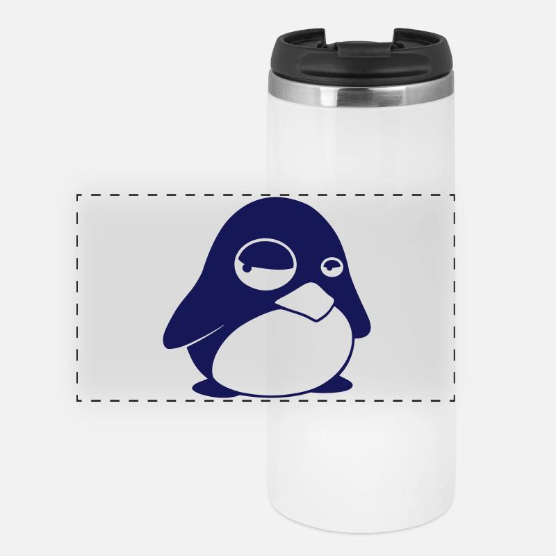 TUX Penguin, LINUX v2.0 - Panoramic Thermal Cup - white
