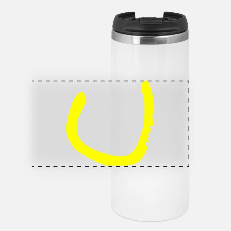 Buchstabe U - Panorama Thermobecher - Weiß