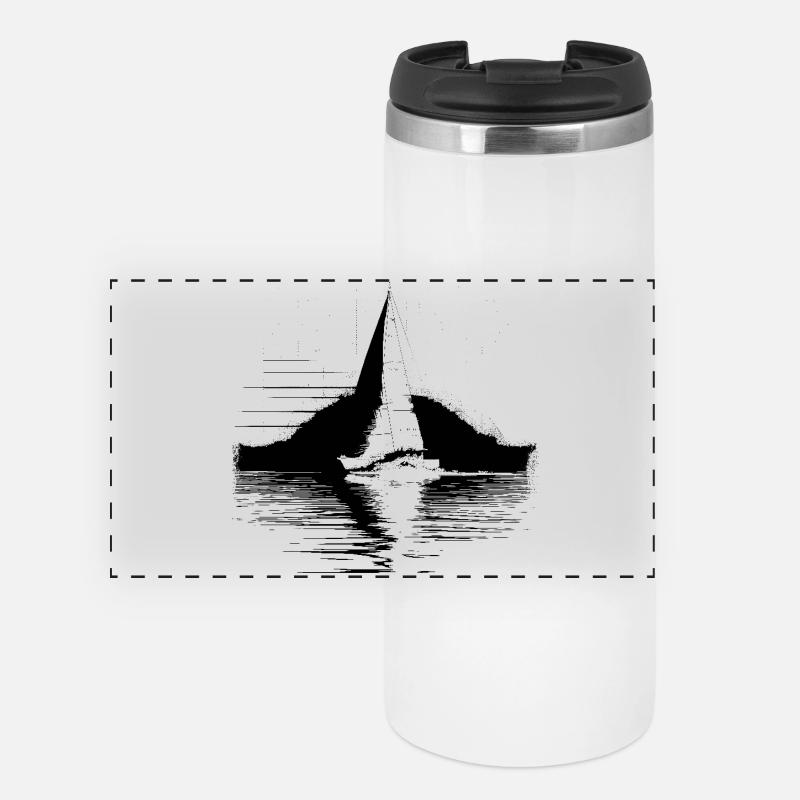 Sailing ship - Panoramic Thermal Cup - white