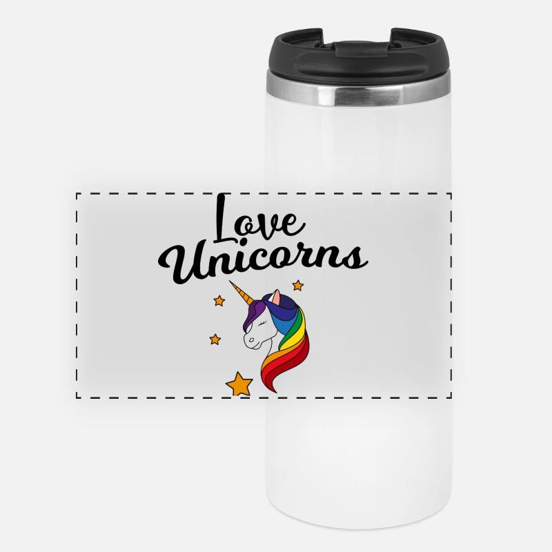 Rainbow Unicorn Star Magic - Panoramic Thermal Cup - white
