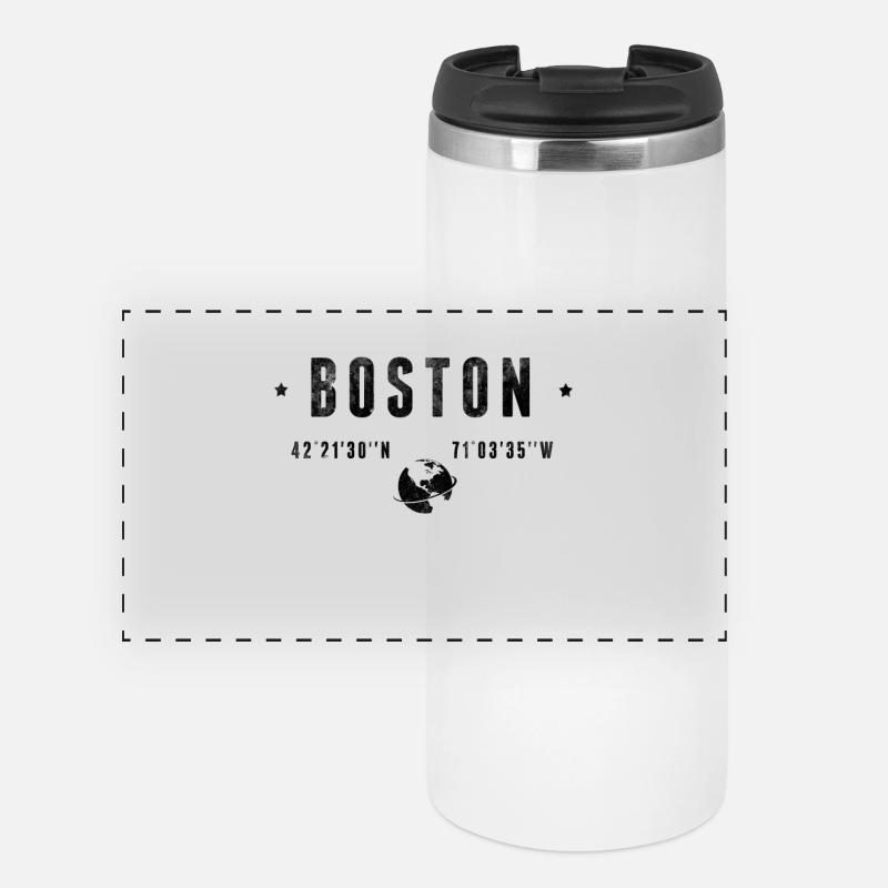 Boston - Panorama Thermobecher - Weiß
