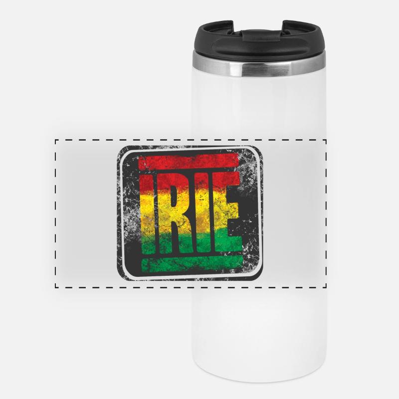 Design rasta authentique avec dégradé - Mug isotherme panoramique - blanc