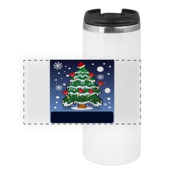INSTALLATIONS SANITAIRES PLOMBIER DE NOËL PÖMPEL - Mug isotherme panoramique - blanc - Devant