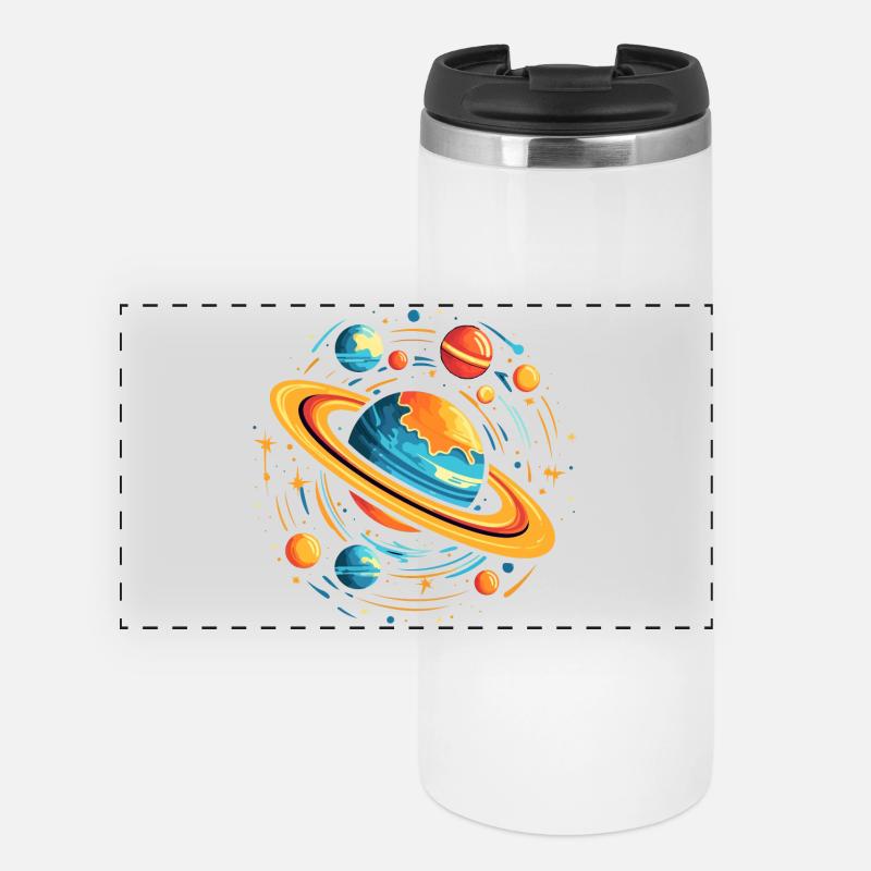 Galaxies spatiales Planètes - Mug isotherme panoramique - blanc