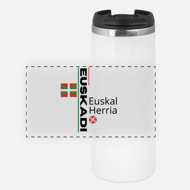Basque-Luxe Design Ethnically Inspired - Panoramic Thermal Cup - white