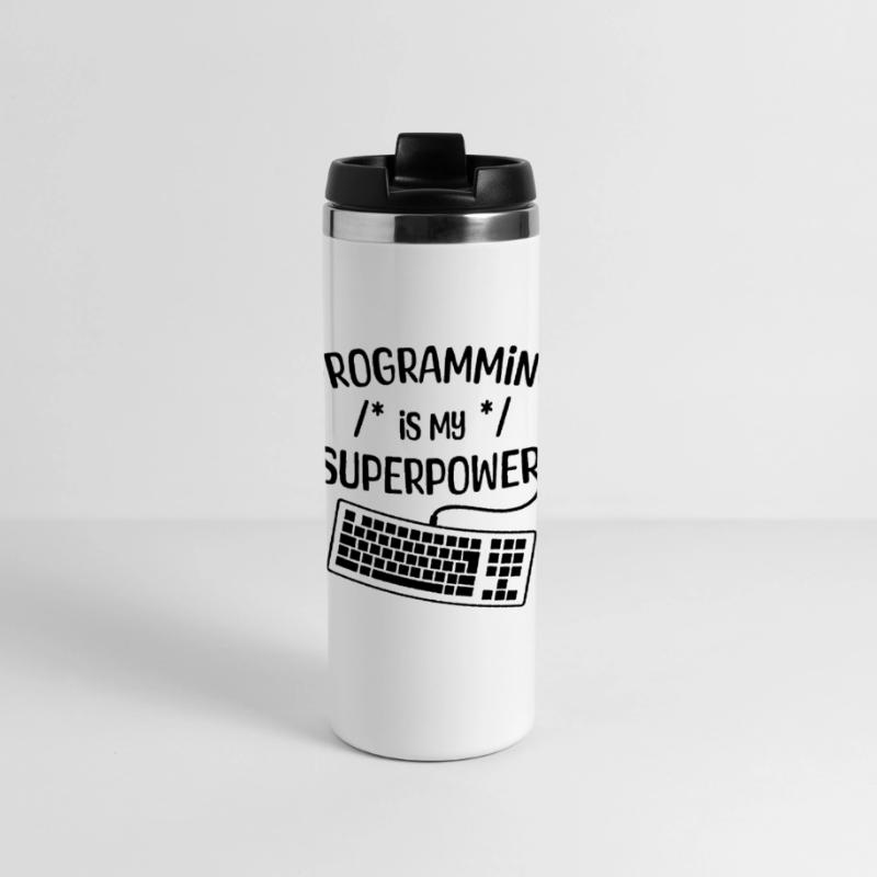 Computerfreak Statement Developer Programmierer Panorama Thermobecher