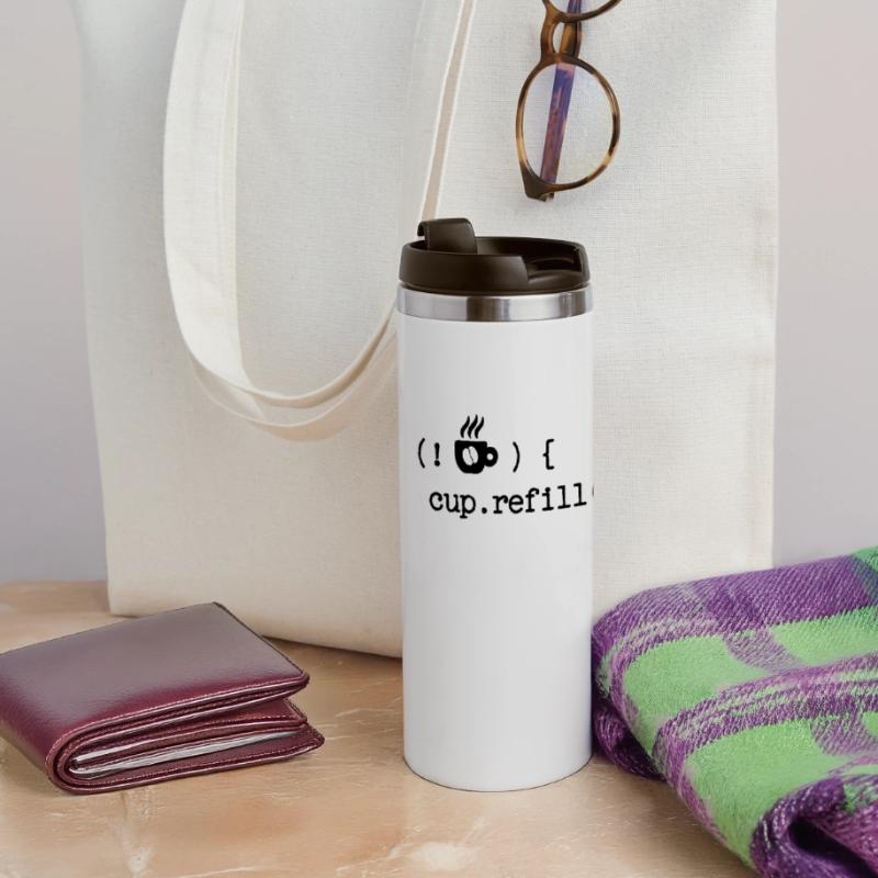 Developer Programmierer Code Webentwickler Debug Panorama Thermobecher