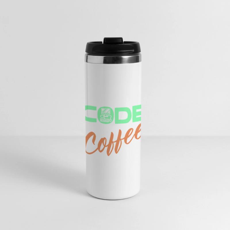 Programmierer Developer Code Statement Computer Panorama Thermobecher