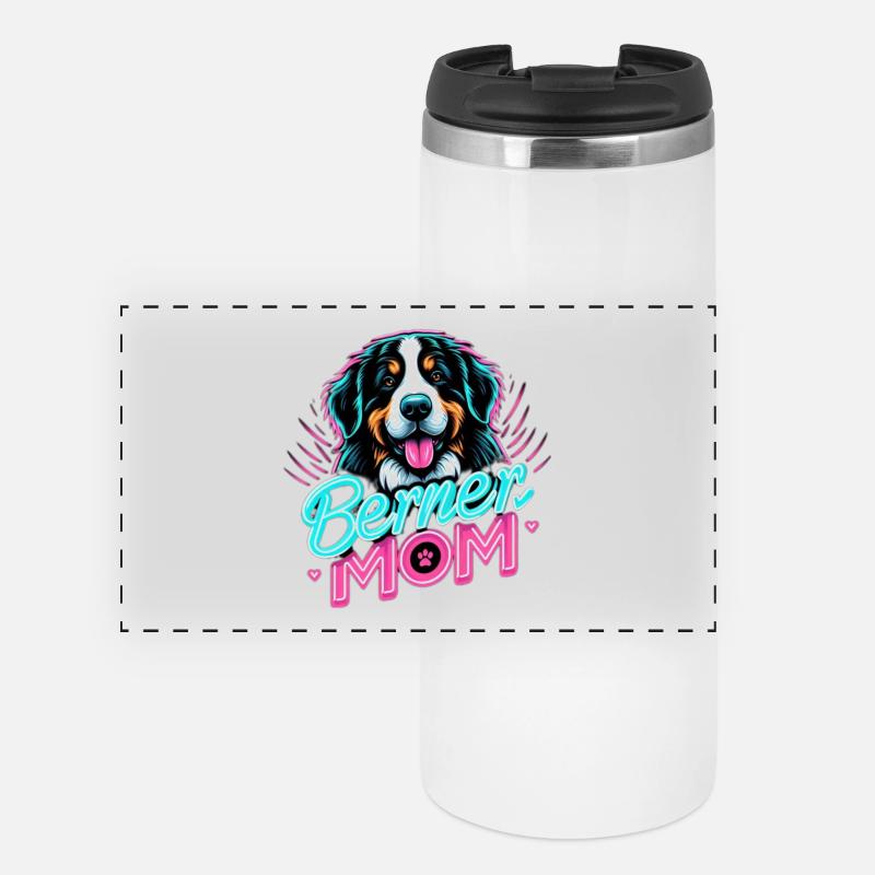 Bernese mountain dog - Panoramic Thermal Cup - white