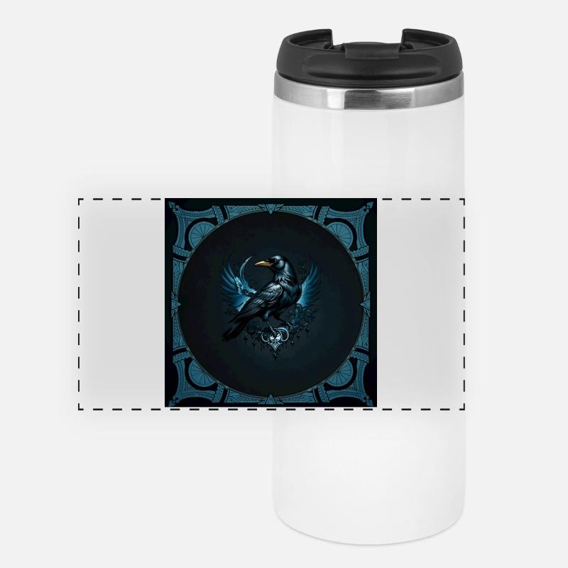 Majestic Black Crow - Panoramic Thermal Cup - white