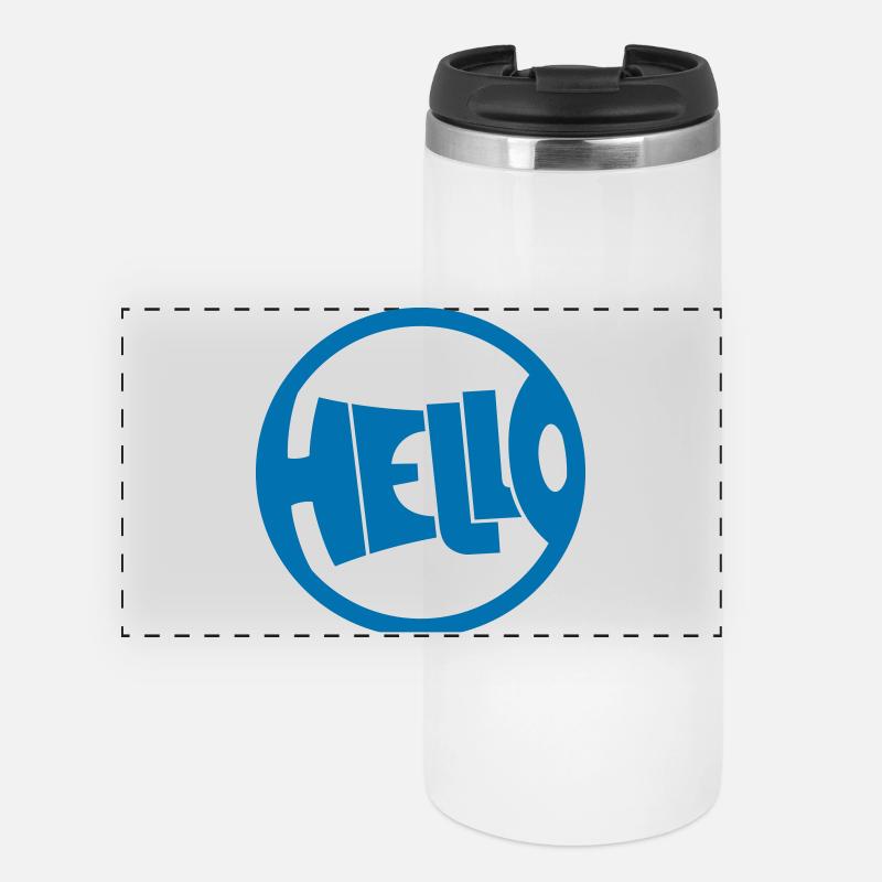 Hello - Panoramic Thermal Cup - white