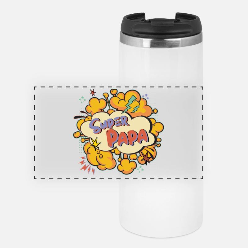 Super Dad Comic Explosion - Panoramic Thermal Cup - white