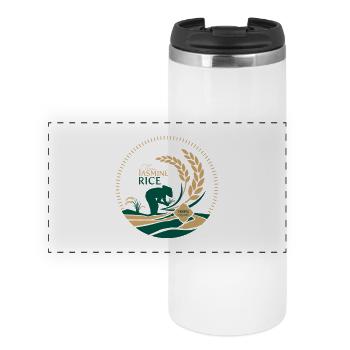 Logo du riz au jasmin thaïlandais Bio - Mug isotherme panoramique - blanc - Devant