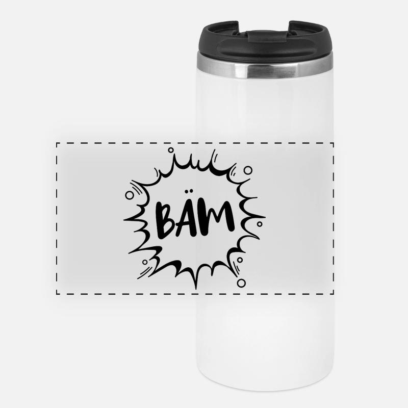 "BAM" - Panoramic Thermal Cup - white