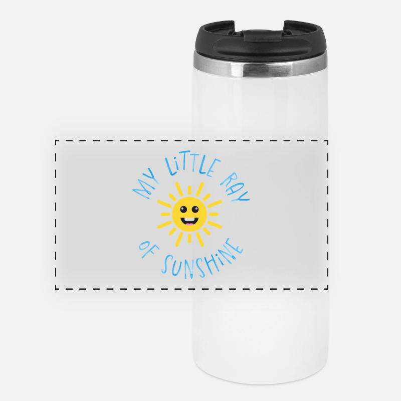 RAY_OF_SUN_BLUE - Panoramic Thermal Cup - white