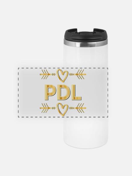 Danke Herz - PDL Pflegedienstleitung - Panorama Thermobecher - Weiß