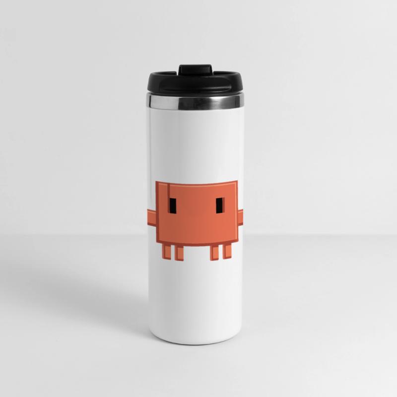 Claude Code Pixel AI Mascot Dev Sticker Mug isotherme panoramique