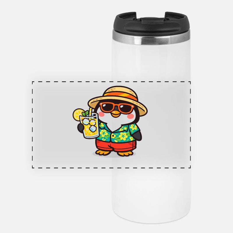 Penguin Beach Adventure Hawaii - Panoramic Thermal Cup - white