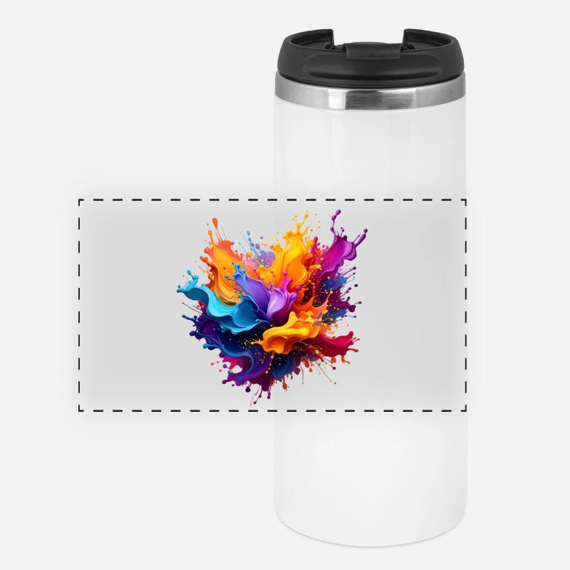 Paint Splash Explosion - Panoramic Thermal Cup - white