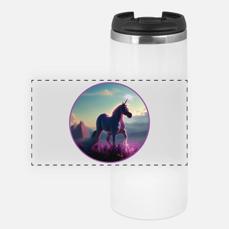 Einhorn - Panorama Thermobecher - Weiß
