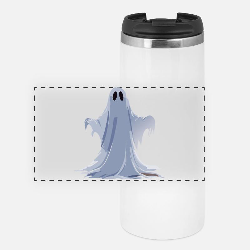 Halloween Spooky Ghost - Panoramic Thermal Cup - white