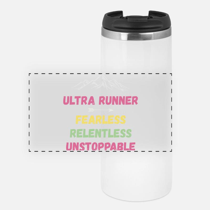 Ultra Runnner - Intrépide. Implacable. Imparable. - Mug isotherme panoramique - blanc
