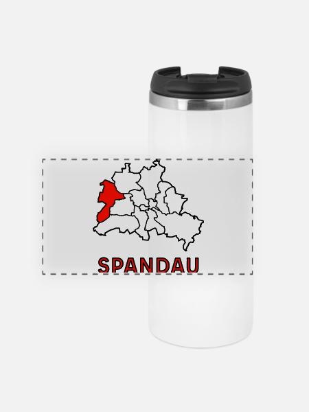 SPANDAU, Stadtteil von Berlin - Panorama Thermobecher - Weiß