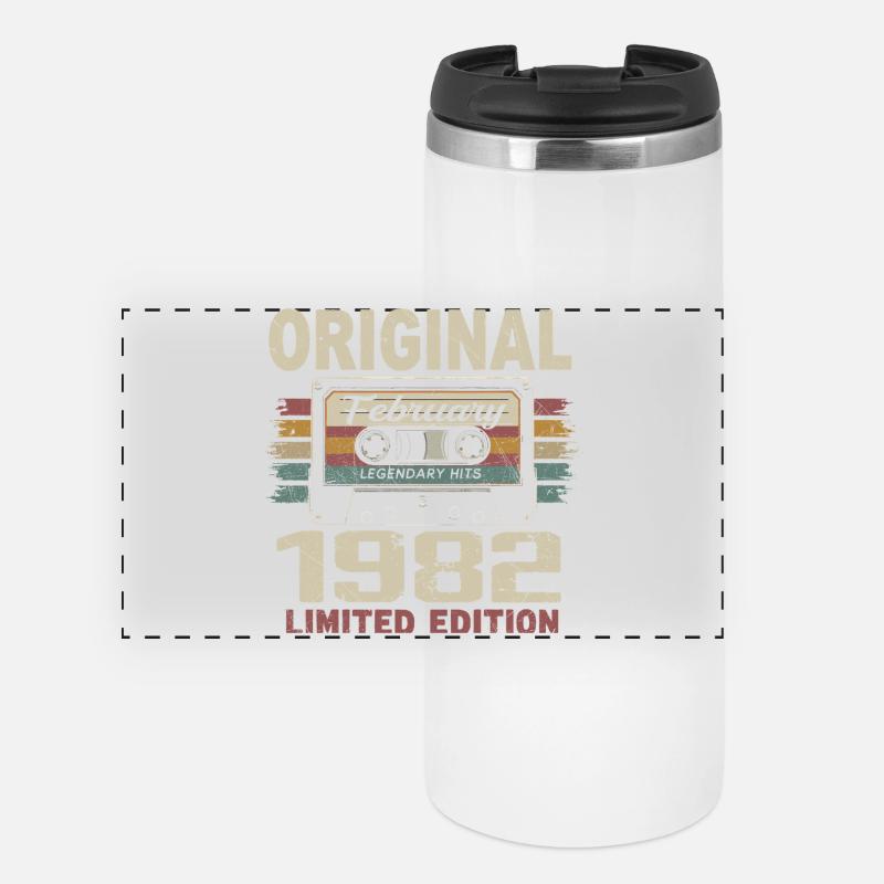 February 1982, February 1982 Birthday Gift - Panoramic Thermal Cup - white
