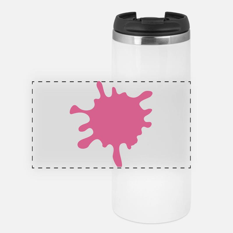 Pink Paint Splash - Panoramic Thermal Cup - white