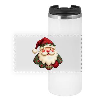 Kuscheliger Weihnachtsmann - Panorama Thermobecher - Weiß - Vorne