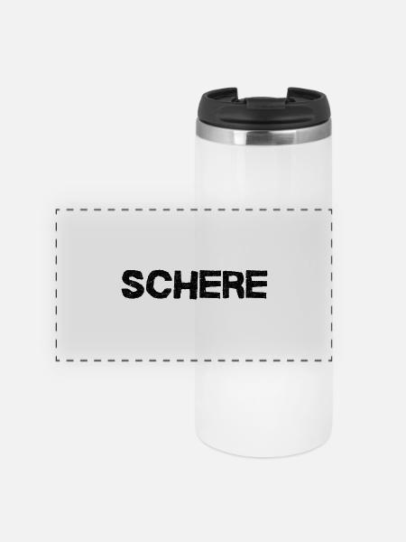 Schere - Jugendwort - Panorama Thermobecher - Weiß
