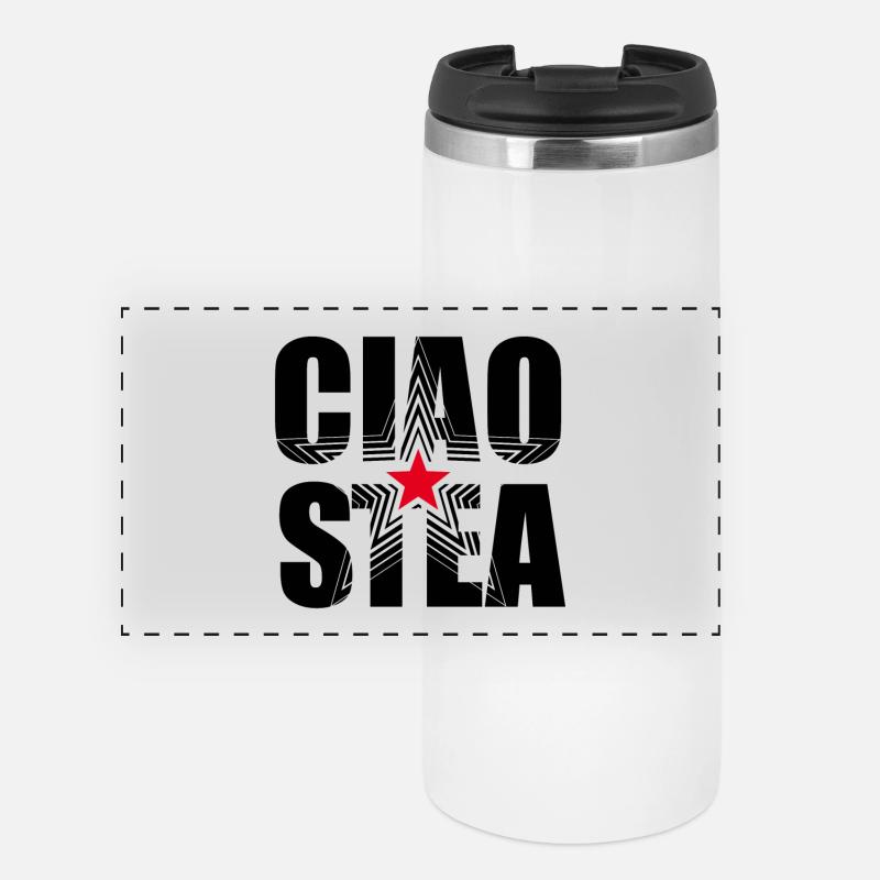 Ciao Stea - Hallo Stern - Panorama Thermobecher - Weiß